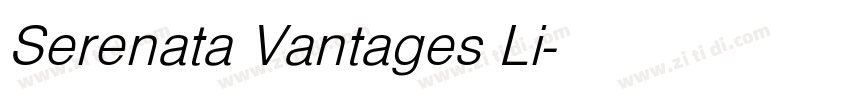 Serenata Vantages Li字体转换